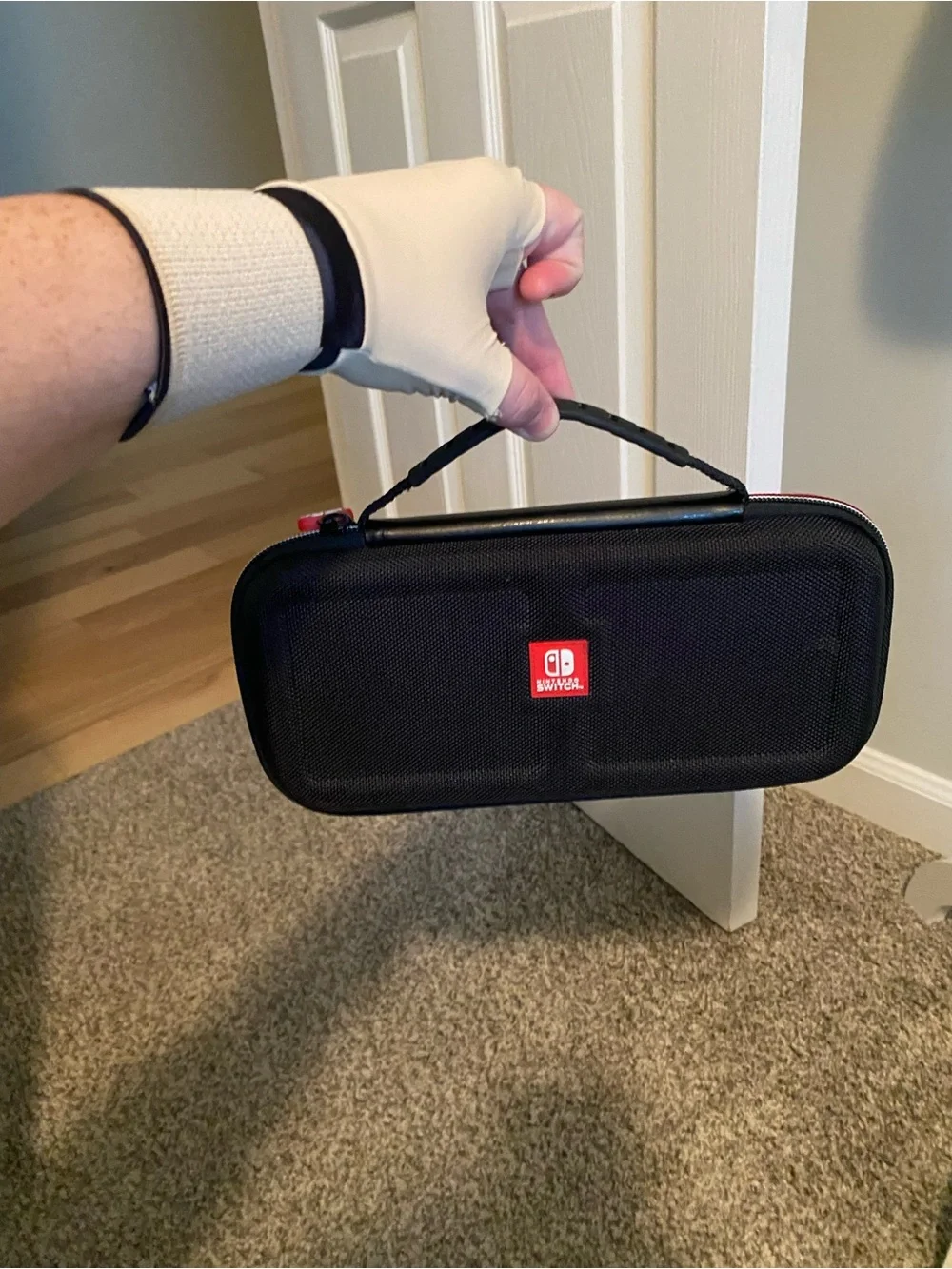 Nintendo Switch Black and Red Protective Travel Case